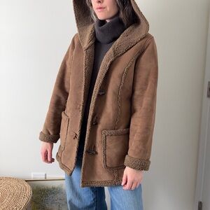 L.L. Bean Women's Brown Fleece Toggle Jacket